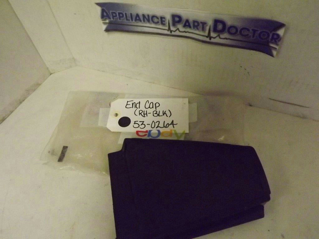 MAYTAG CROSLEY WASHER 53-0264 END CAP (RH-BLK) NEW MAYTAG CROSLEY WASHER 53-0264 END CAP (RH-BLK) NEW